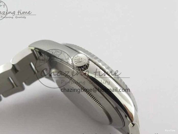 MiroTime 0125 Sporty DateJust 126334 SS Noob 1:1 904L Best Edition Blue Dial Diamond on Oyster Bracelet A 3164